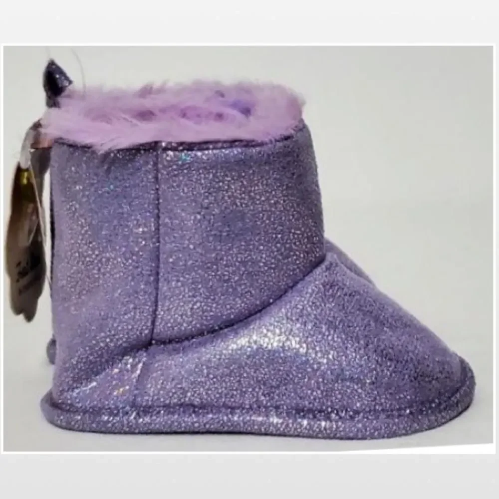 New Stepping Stones Boots Baby Purple Sparkle Boot Kid Shoe NWT